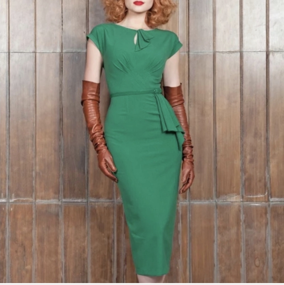 Stop Staring Green Midi Dress